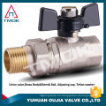 TMOK 32mm válvula de bola de latón de Italia para el sistema de agua nicekl plateó la manija de la palanca